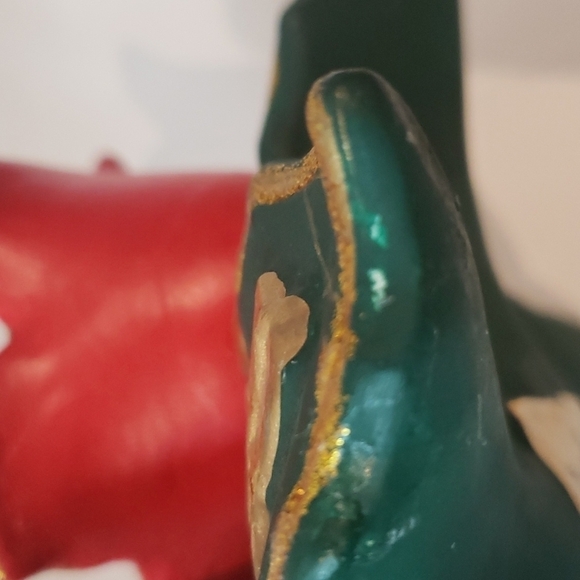 Encore Sales Ltd. clay pottery ceramic Christmas poinsettia 3 tea light holiday - Picture 12 of 15